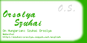 orsolya szuhai business card